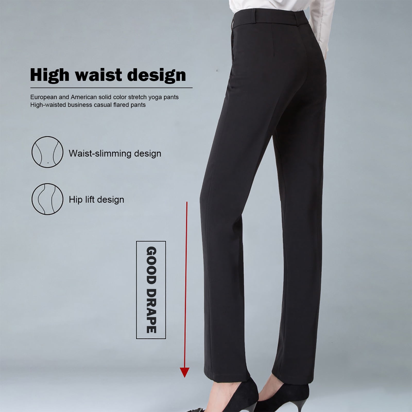 Mymisisa Dress Pants Business Casual Work Yoga Dress Pants Slacks for Women  (XL) | Walmart Canada